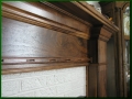 Figured Walnut Mantel Detail