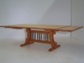 Cherry and Maple Dining Table with Leaves Extended