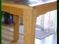 Southwestern Bar-Height Hickory and Slate Table Detail