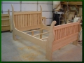Alder Sleigh Bed - Unfinished