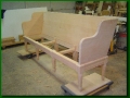 Fir Bench with Hand Carved Detail, unfinished