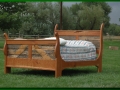 Bed made from Snow Fence and Cherry