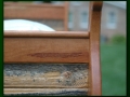 Bed Detail made from Snow Fence and Cherry