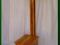 Lamp with Magazine Storage made from Snow Fence and Cherry