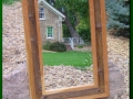 Mirror made from Snow Fence and Cherry