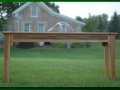 Sofa Table made from Snow Fence and Cherry